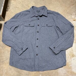 LL Bean Signature Archive 1933 Chamois Cloth Shirt Jacket Mens XXL Gray Cotton